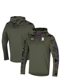 Under Armour Olive Northwestern Wildcats Freedom Quarter Zip Pullover Hoodie At Nordstrom