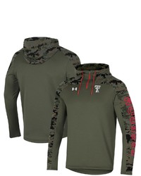 Under Armour Olive Texas Tech Red Raiders Freedom Quarter Zip Pullover Hoodie At Nordstrom