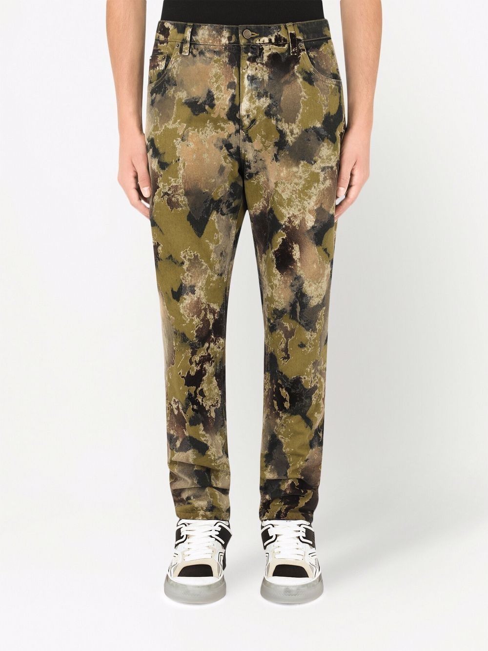 Dolce & Gabbana Camouflage Print Straight Leg Jeans, $779 | farfetch ...