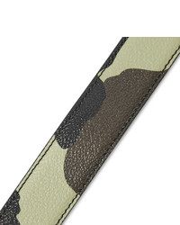 Givenchy 3cm Camouflage Print Full Grain Leather Belt