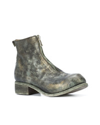 Guidi Camouflage Zip Front Ankle Boots
