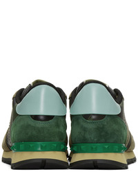 Valentino Green Garavani Camo Rockrunner Sneakers