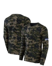 NFL X DARIUS RUCKE R Collection By Fanatics Camo Seattle Seahawks Thermal Henley Long Sleeve T Shirt At Nordstrom