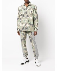Mostly Heard Rarely Seen Blurry Camouflage Print Long Sleeve Shirt