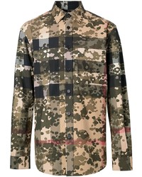 Burberry Camouflage Check Poplin Shirt