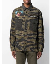 Diesel Camouflage Embroidered Patch Shirt