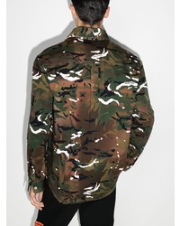 Heron Preston Camouflage Pattern Shirt