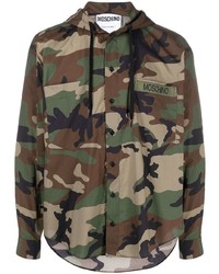 Moschino Camouflage Print Hooded Shirt
