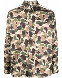 Palm Angels Camouflage Print Track Shirt