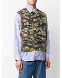 Junya Watanabe MAN Long Sleeve Camouflage Print Shirt