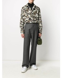 Kenzo Rose Camouflage Print Long Sleeve Shirt