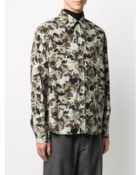 Kenzo Rose Camouflage Print Long Sleeve Shirt