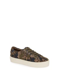 Olive Camouflage Low Top Sneakers