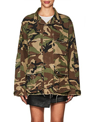 Adaptation Embroidered Camouflage Cotton Field Jacket