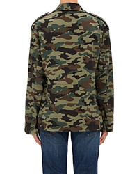 Nili Lotan Ashton Camouflage Cotton Blend Jacket