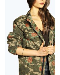 Boohoo Jane Floral Camouflage Utility Jacket, $52, BooHoo