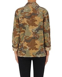 Amiri Camouflage Cotton Studded Field Jacket