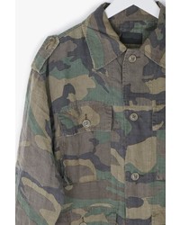 Genuine People Camouflage Linen Jacket