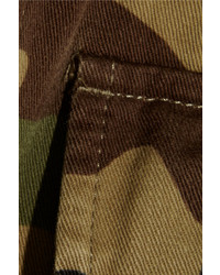 Saint Laurent Camouflage Print Cotton Gabardine Jacket