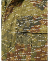 Palm Angels Camouflage Print Military Jacket