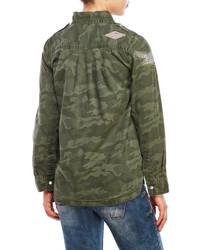 Lee Cooper Camouflage Print Patch Jacket