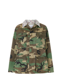 Forte Dei Marmi Couture Embellished Camouflage Military Jacket