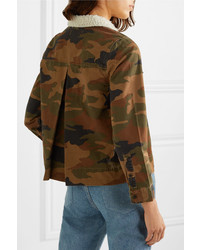 Madewell Northward Faux Med Camouflage Print Cotton Twill Jacket