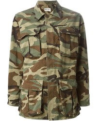 Saint Laurent Camouflage Military Jacket