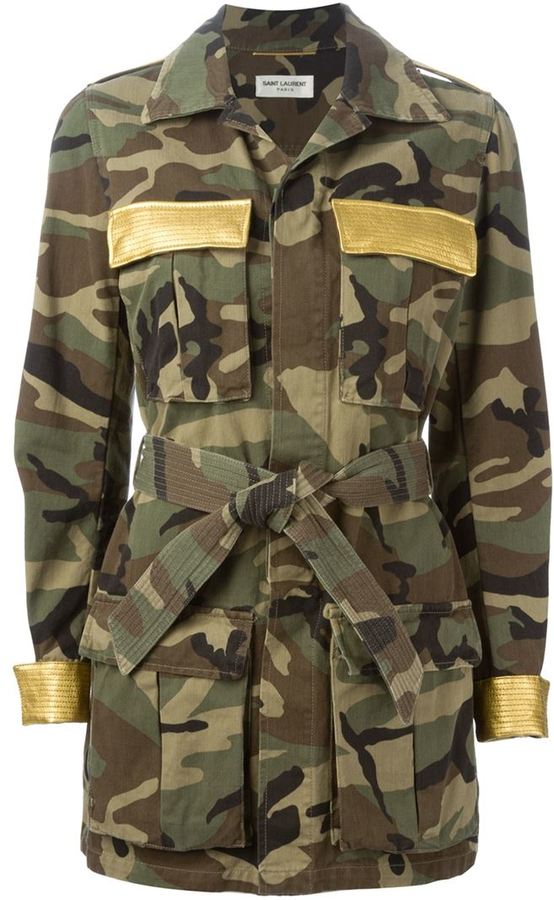Saint Laurent Camouflage Military Jacket, $2,990 | farfetch.com ...