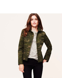 Camo Tall Buttoned Field Jacket