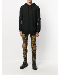 Balmain Distressed Camouflage Trousers
