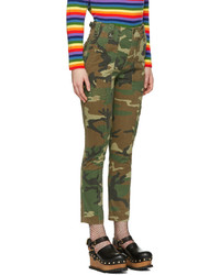 Marc Jacobs Green Camo Cargo Trousers