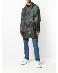 Valentino Camouflage Hooded Coat