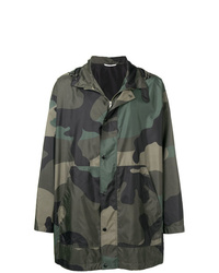Valentino Camouflage Hooded Coat