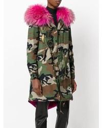 Furs66 Camouflage Parka Coat