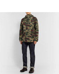 Ten C Camouflage Print Cotton Canvas Hooded Jacket