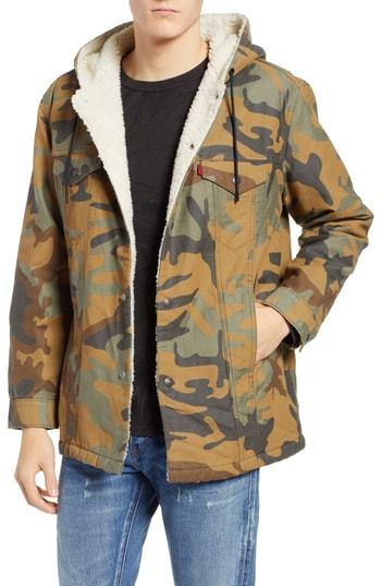 Levi's X Justin Timberlake Faux Shearling Hooded Trucker Jacket, $168 |  Nordstrom | Lookastic