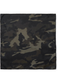 Tom Ford Camouflage Print Silk Twill Pocket Square