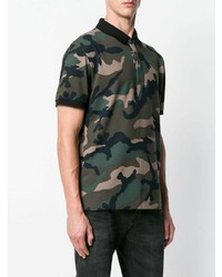 Valentino Camouflage Print Polo Shirt