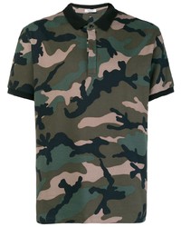 Valentino Camouflage Print Polo Shirt