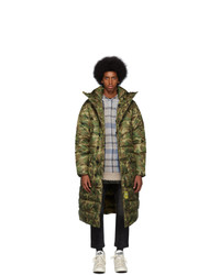 Olive Camouflage Puffer Coat