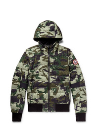 Canada Goose Cabri Slim Fit Camouflage Print Quilted Nylon Ripstop Hooded Down Jacket
