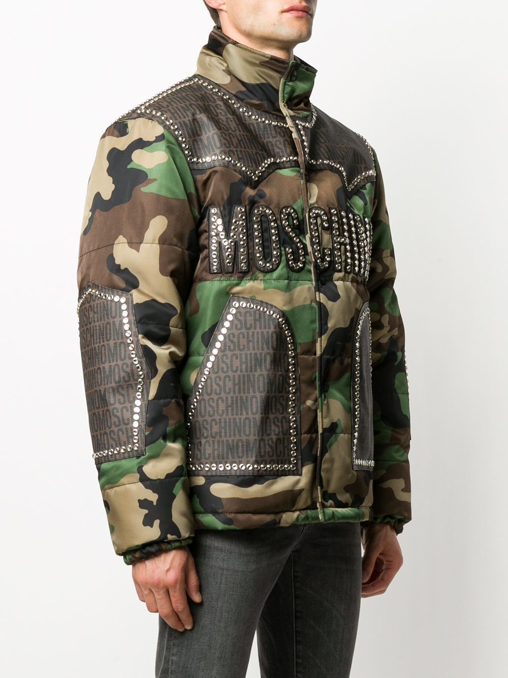 Moschino Camouflage Print Puffer Jacket, $2,308 | farfetch.com | Lookastic