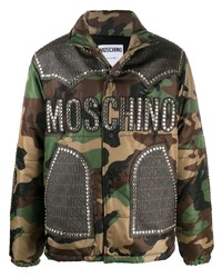 Moschino Camouflage Print Puffer Jacket