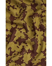 Lovat Green Camouflage Wool Voile Scarf