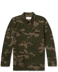 Officine Generale Camouflage Print Cotton And Nylon Blend Ripstop Jacket