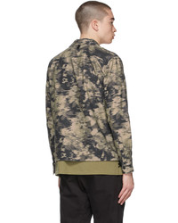 rag & bone Khaki Taupe Camo Finlay Shirt Jacket