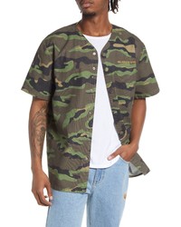 BEL-AIR ATHLETICS Camouflage Button Up Shirt In 38 Camo At Nordstrom
