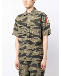 Maharishi Camouflage Print Short Sleeve Shirt