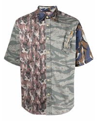 Diesel Camouflage Print Short Sleeved Shirt